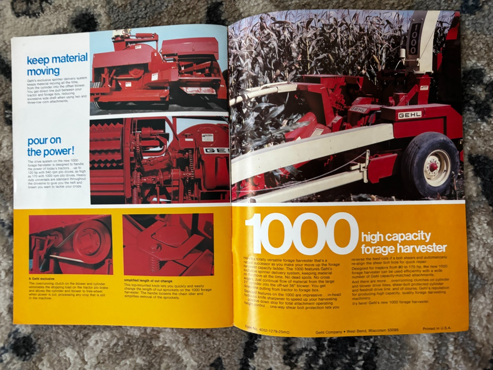 Gehl 1000 1200 Forage Harvester For 1979 Brochure DCPA26
