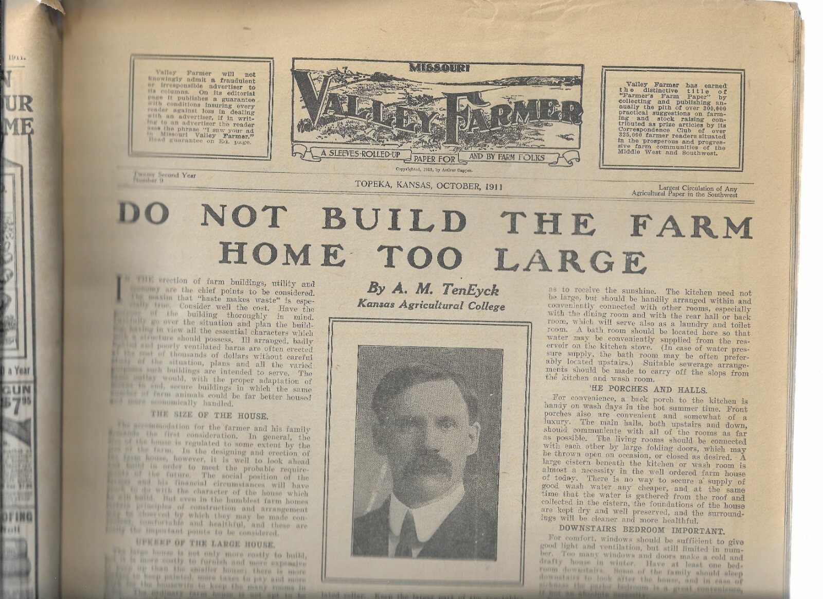 MISSOURI VALLEY FARMER NEWSPAPER, OCTOBER,1911
