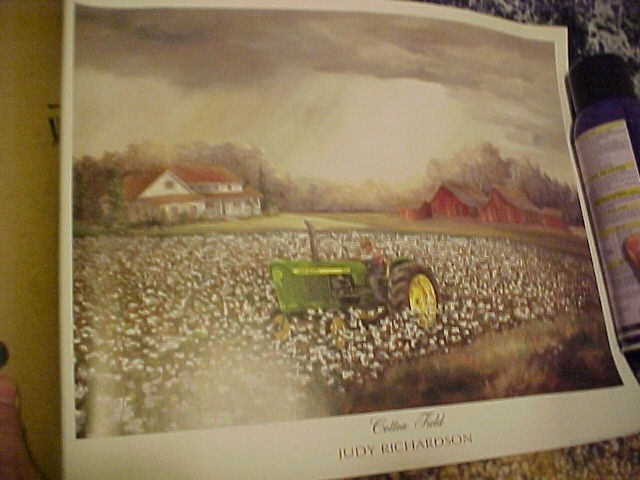14&Prime; X 17&Prime; JOHN DEERE COTTON FIELD COLOR PRINT BY JUDY RICHARDSON NEW ******