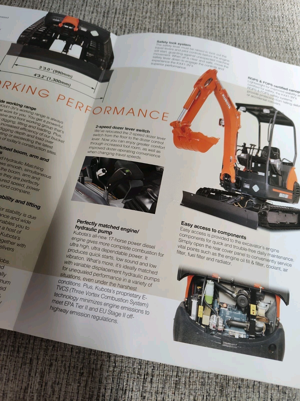 2003 Kubota KX Compact Excavator sales brochure