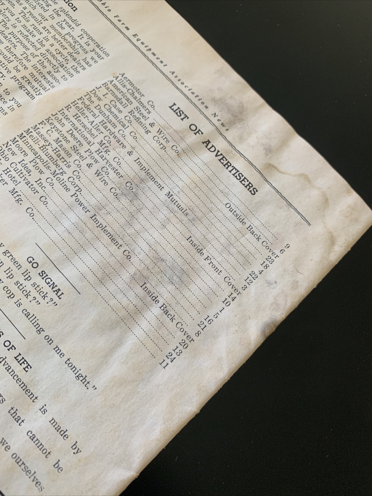 Rare – Michigan Farm Equipment Dealers 1938 Publication Newsletter – Great Ads