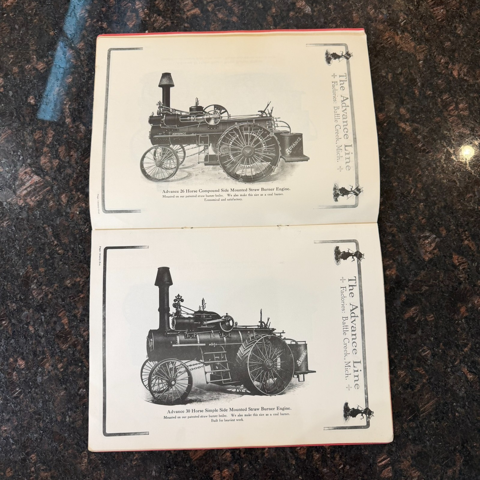 Advance Line M Rumely Co La Porte IN Brochure Battle Creek MI Tractor Equipment