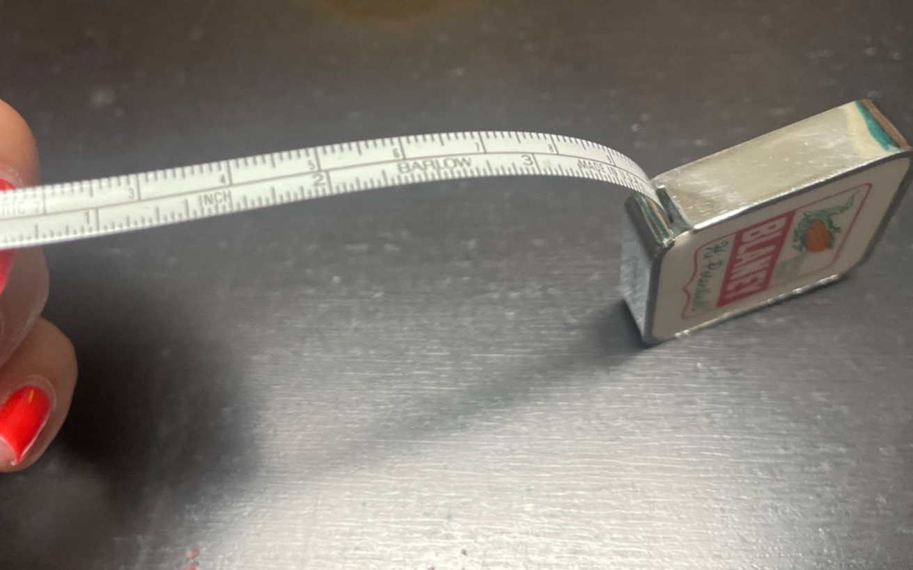 VTG BLANEY CORN BARLOW MINI Metal TAPE MEASURE 72 inch & Metric