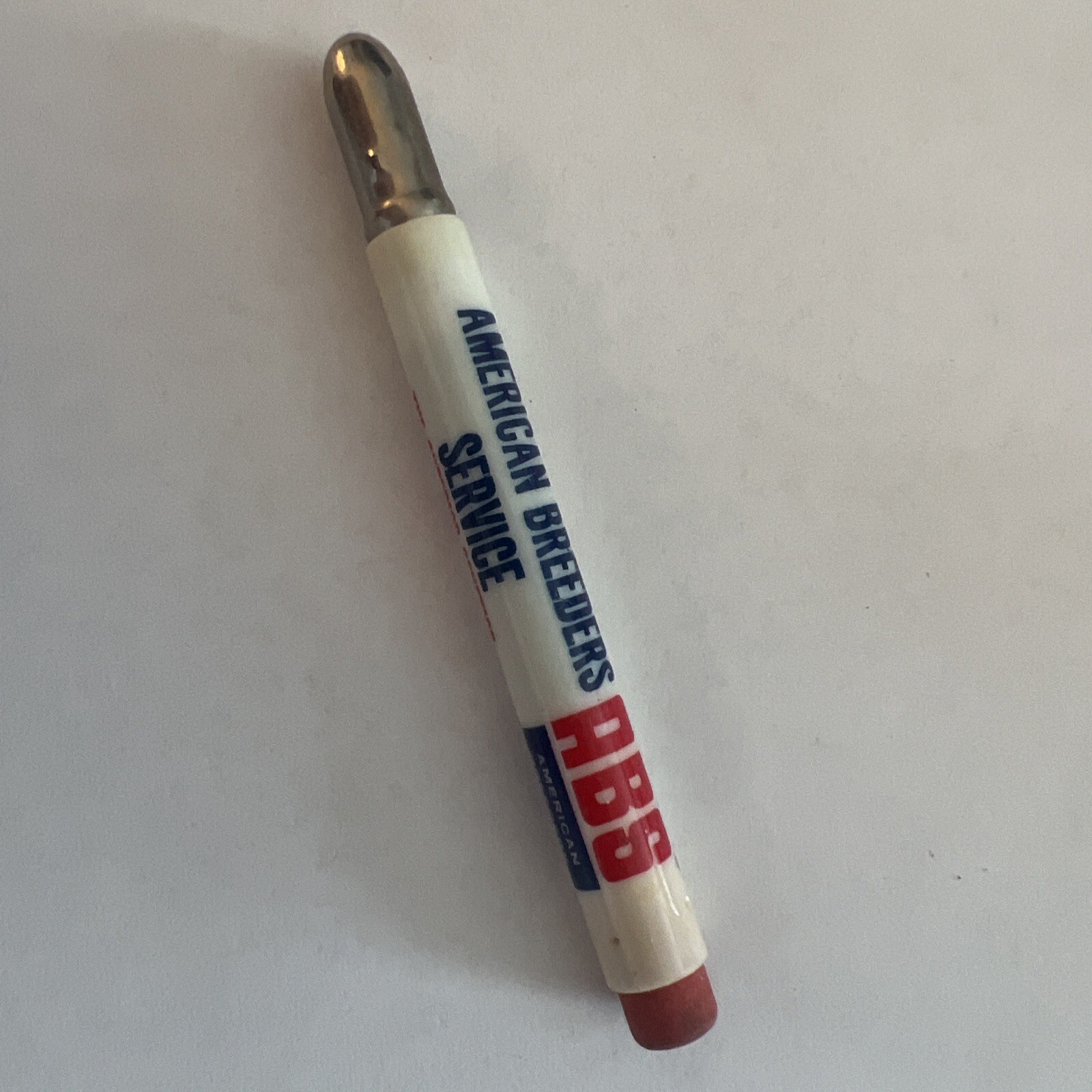 ABS American Breeders Service Bullet Pencil Farm Genetics Vintage Advertising