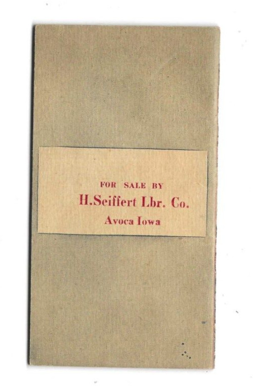 1919 Ad Premium Memo Book Royal Fence American Steel Wire Seiffert Lumber Avoca