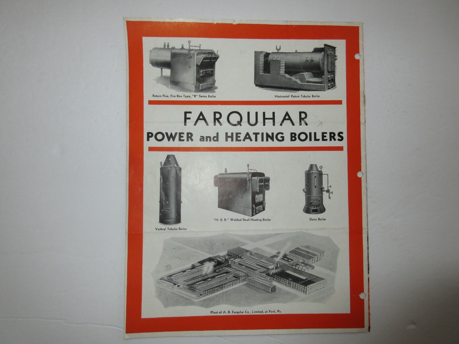 RARE Farquhar Steam Power Engine Brochure 1900&rsquo;s 12 Pages