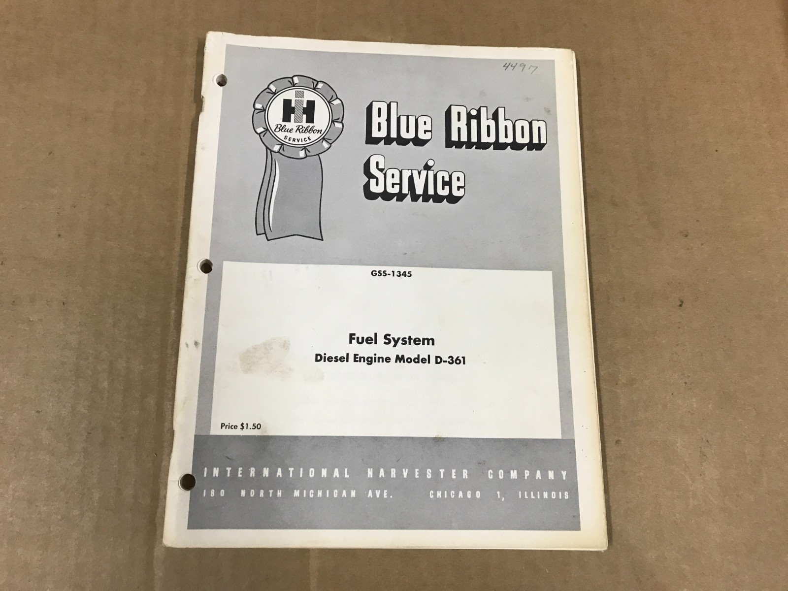 Vintage Blue Ribbon Service – Fuel System, Diesel Engine Model D-361