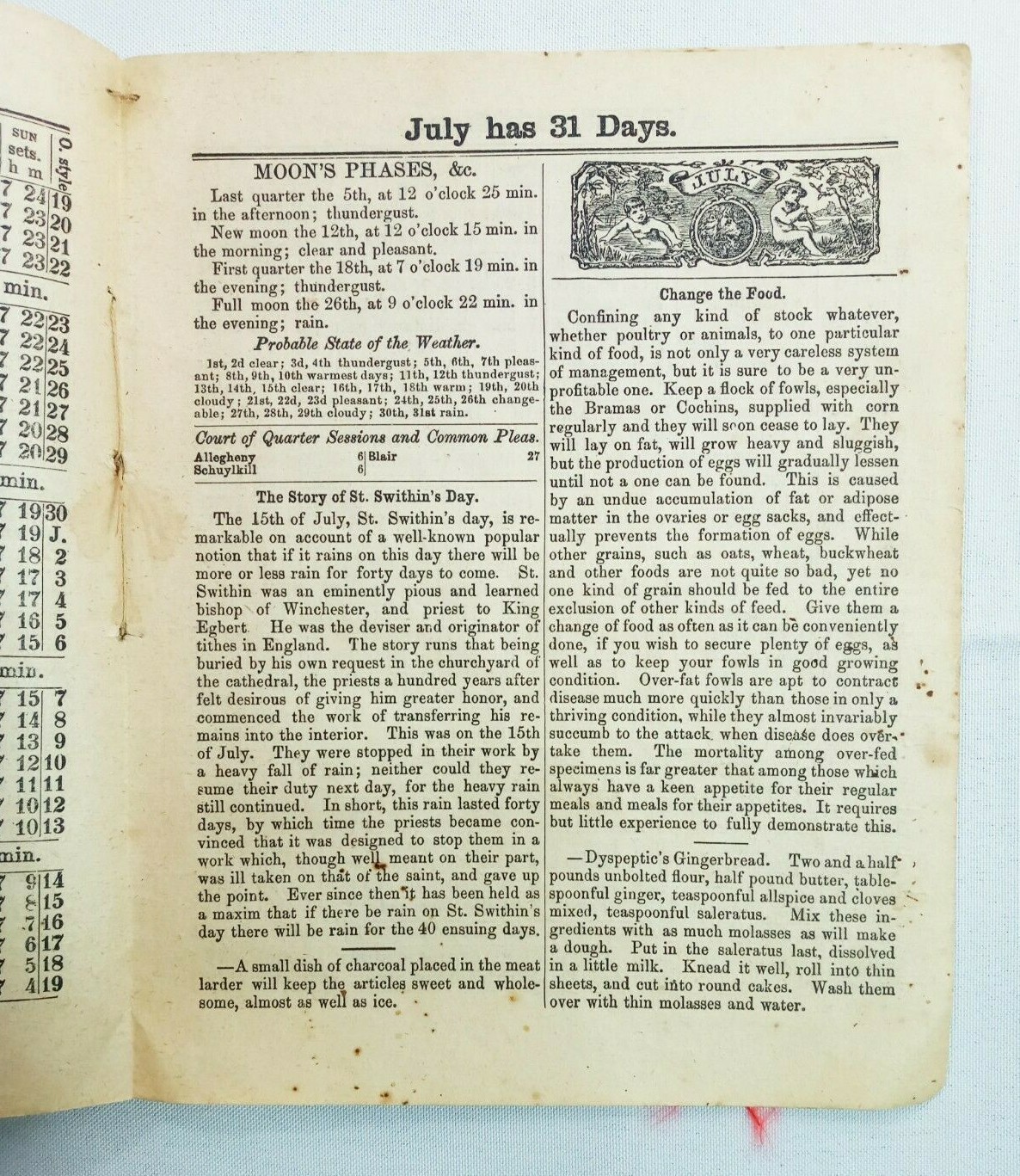 Vintage 1885 John Bear Baer&rsquo;s Agricultural Almanac Antique Farmers Lancaster PA