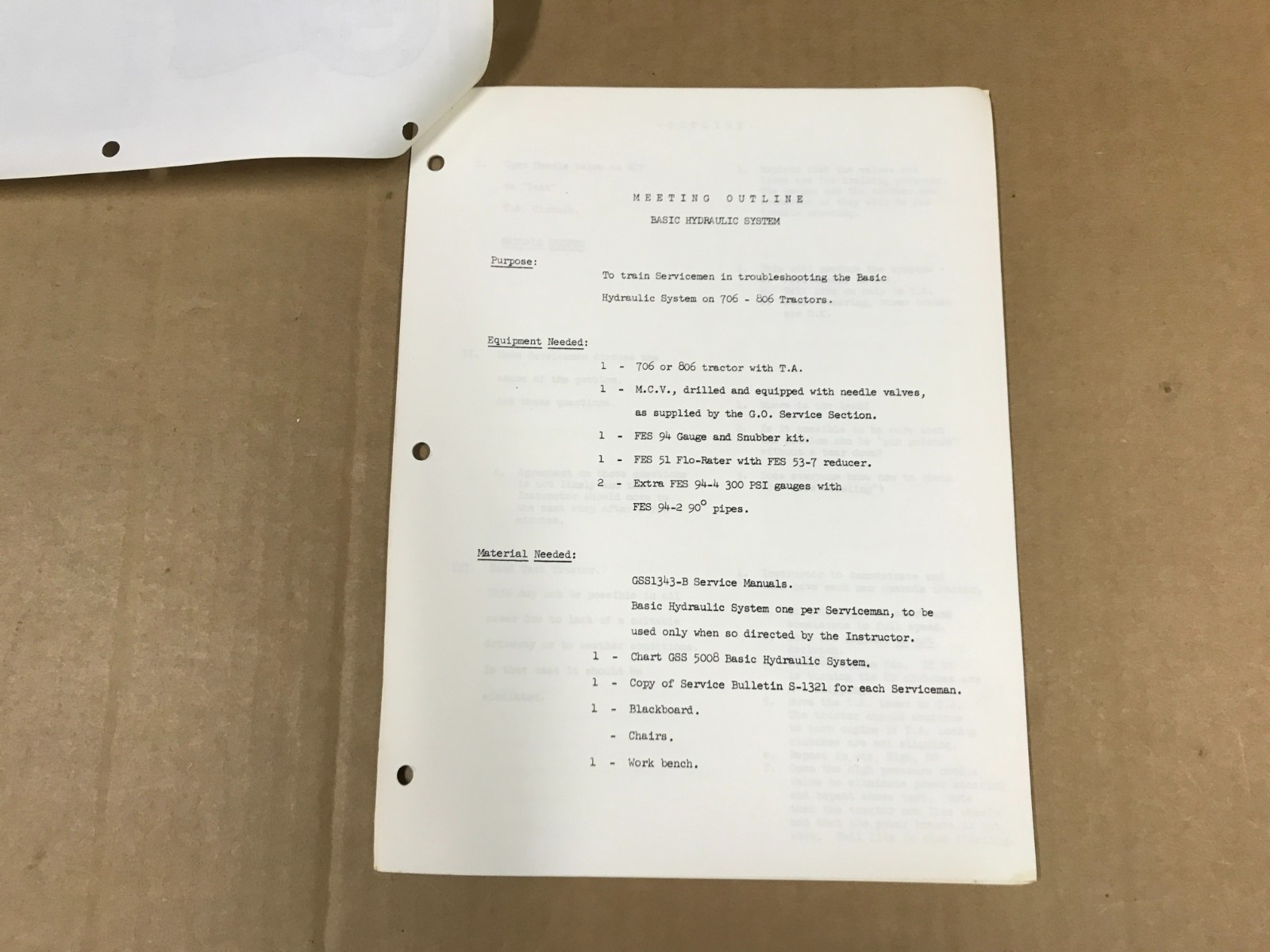 VTG Blue Ribbon Service Training- Basic Hydraulic System 706-806 Series Tractors