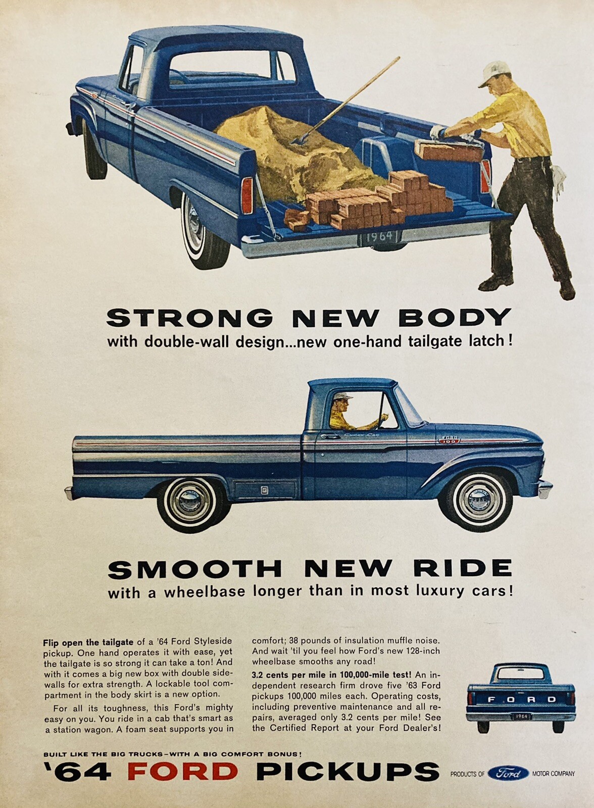 1964 AD.(XH76)~FORD MOTOR CO. ‘64 FORD STYLESIDE PICKUP TRUCK