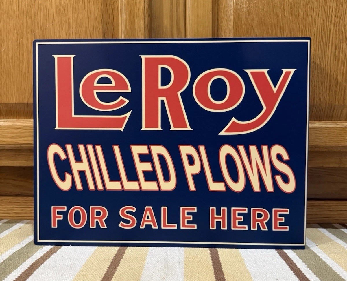 Le Roy Chilled Plows Sold Here Farm Tractor Vintage Style Wall Decor