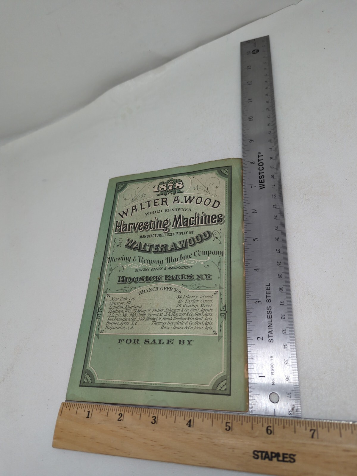 1878 Walter A. Wood Harvesting Machine Mower Reaper Catalog Brochure 25th Annual