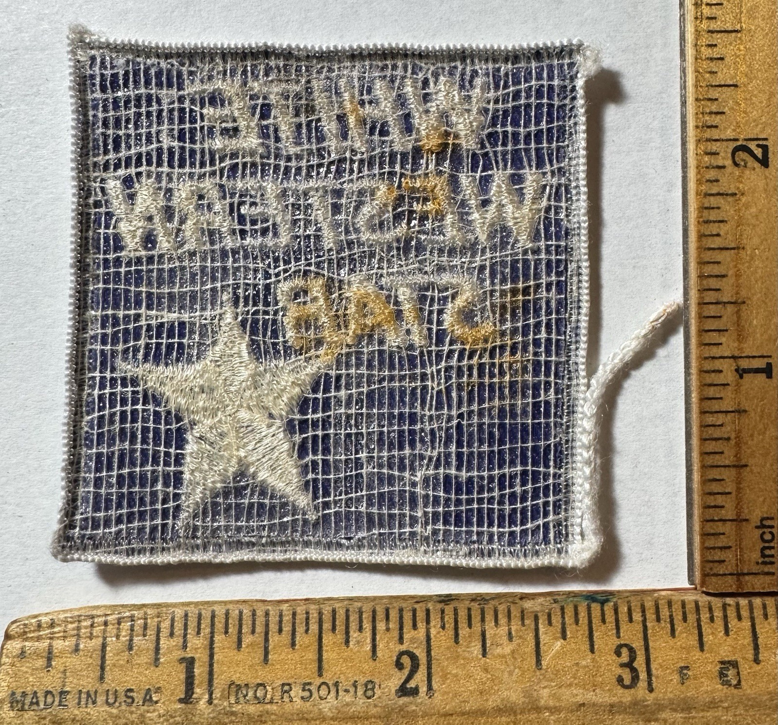 Vintage White Western Star Logo Iron On Patch Truck Tractor Farming
