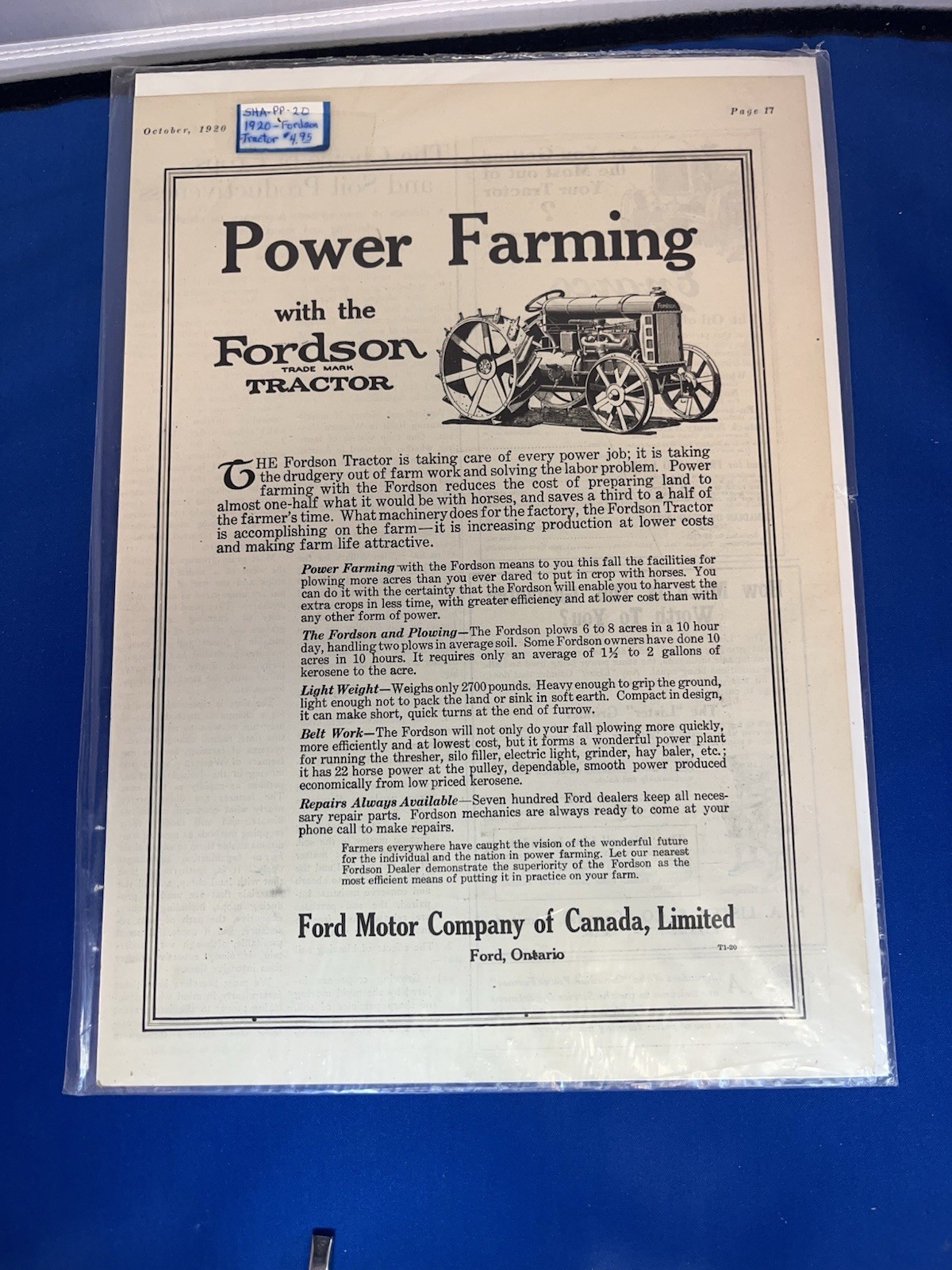 A LOT OF 18 VINTAGE ORIGINAL FARM MACHINE ADS-A MUST LOOK!-1897 TO 1940