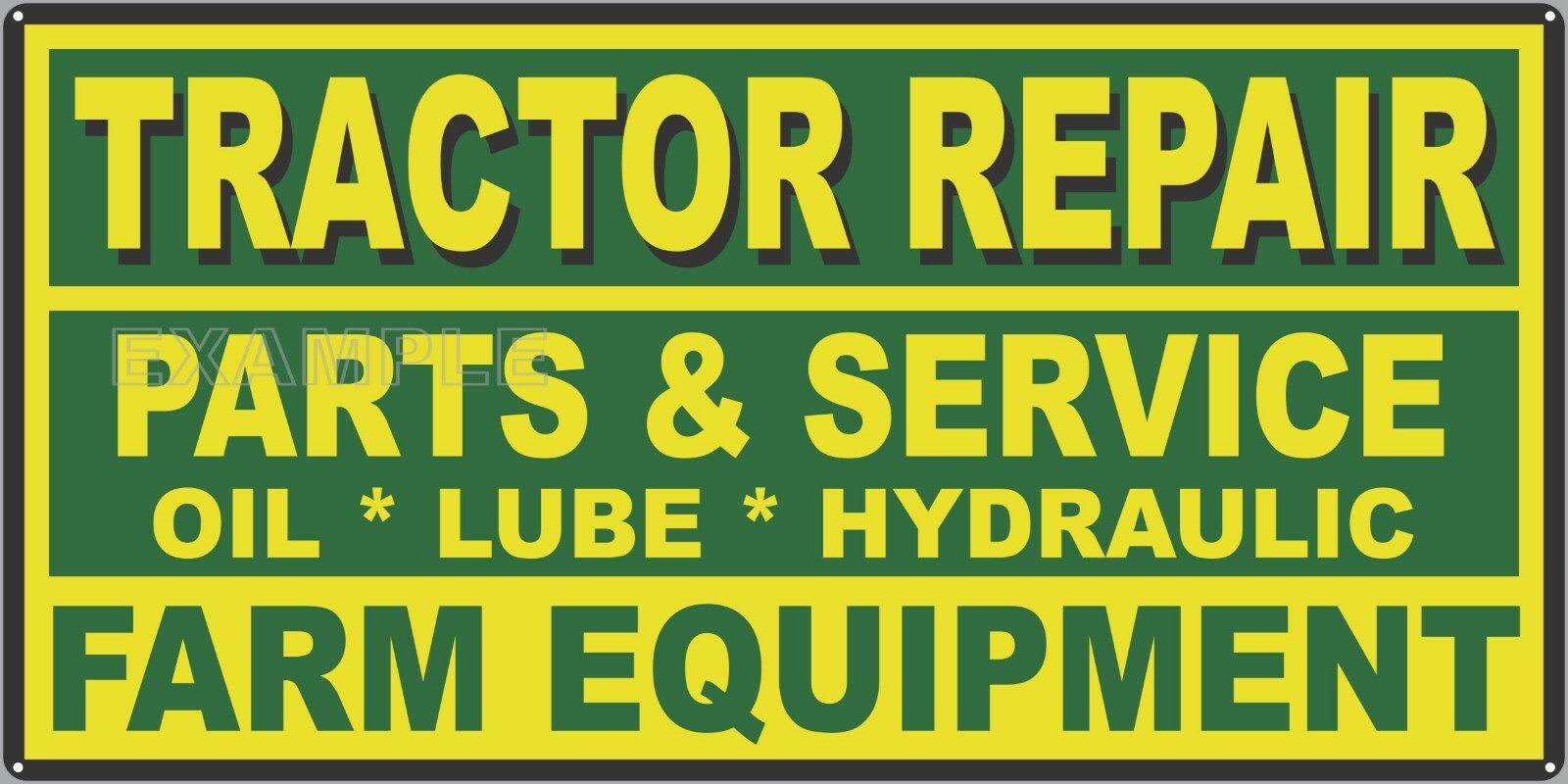 NEW TRACTOR FARM EQUIPMENT REPAIR SHOP PARTS SERVICE SIGN ALUMINUM SIZE OPTIONS