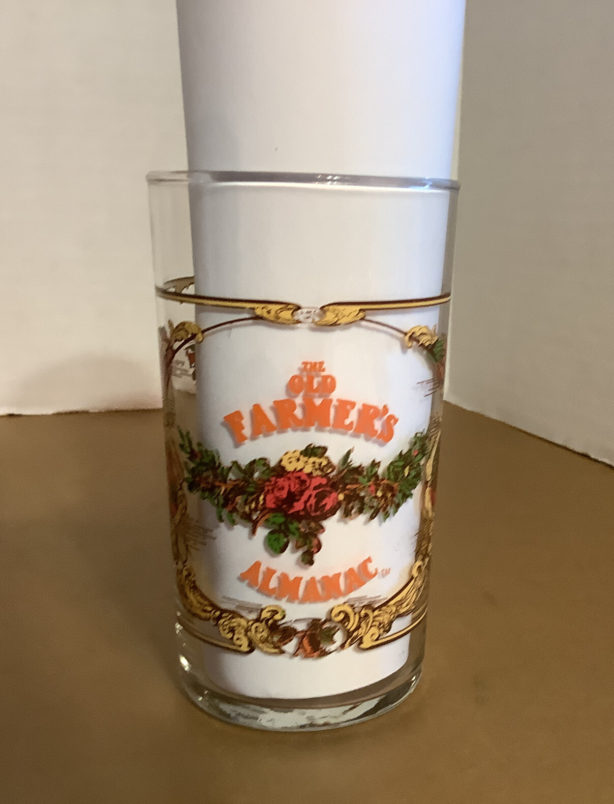 Vintage The Old Farmers Almanac Juice Set Carafe And 2 Glasses