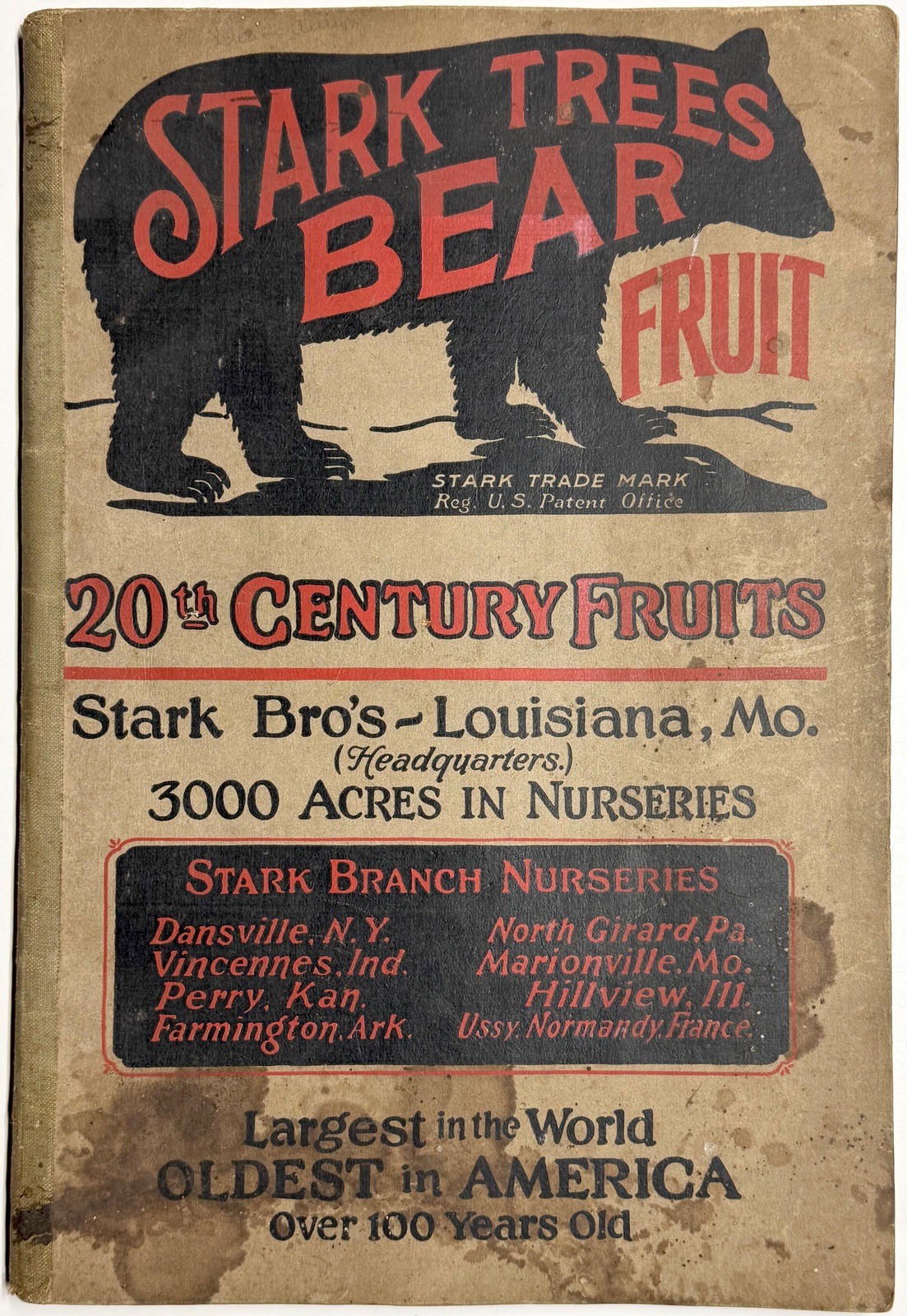 1922 STARK BROS 20TH CENTURY FRUITS NURSERY CATALOG GOLDEN DELICIOUS APPLE PEACH