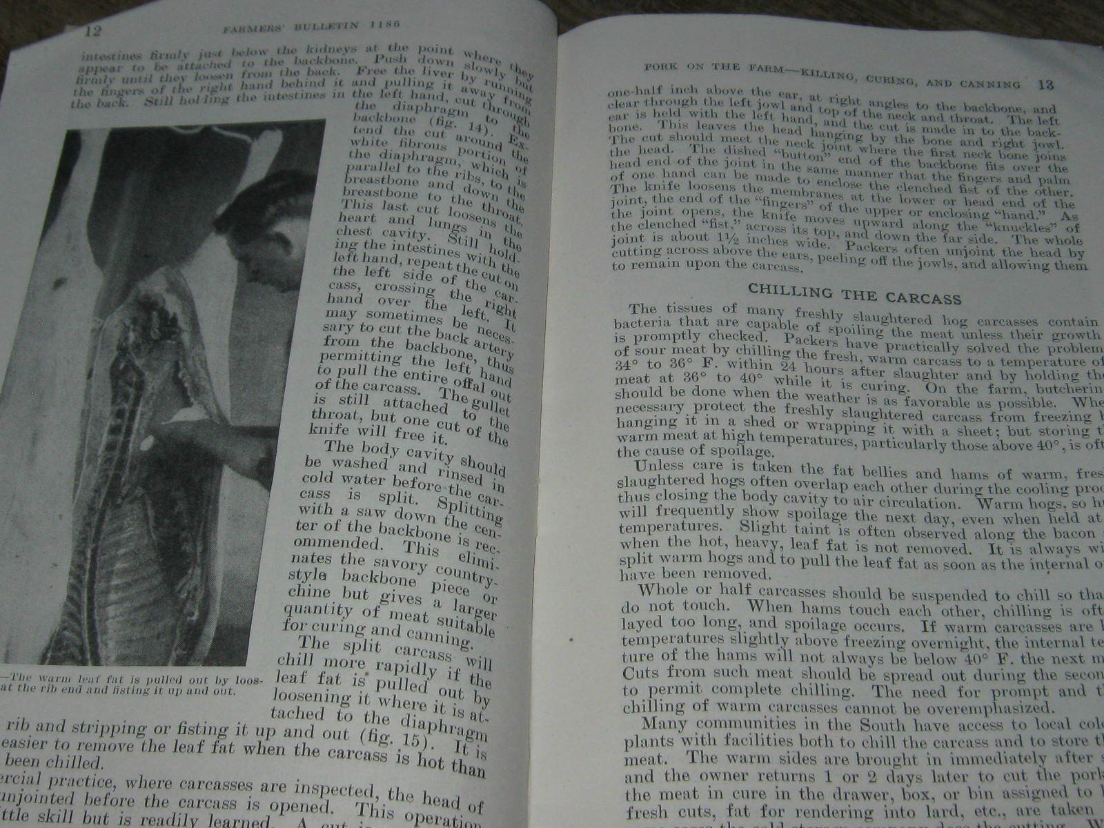 1949 US Agriculture Farmer&rsquo;s Bulletin Pork On The Farm Killing Curing & Canning