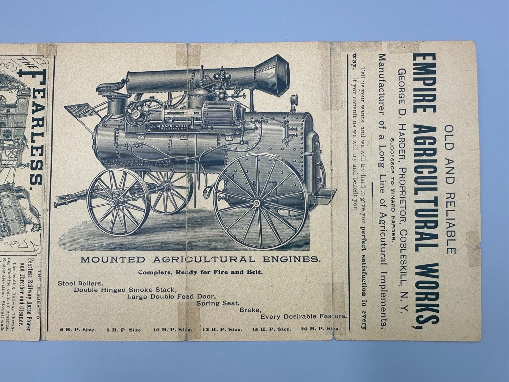 1880s EMPIRE Ag Works STEAM ENGINE Thresher SILO Saw FARM ADVERTISING Brochure