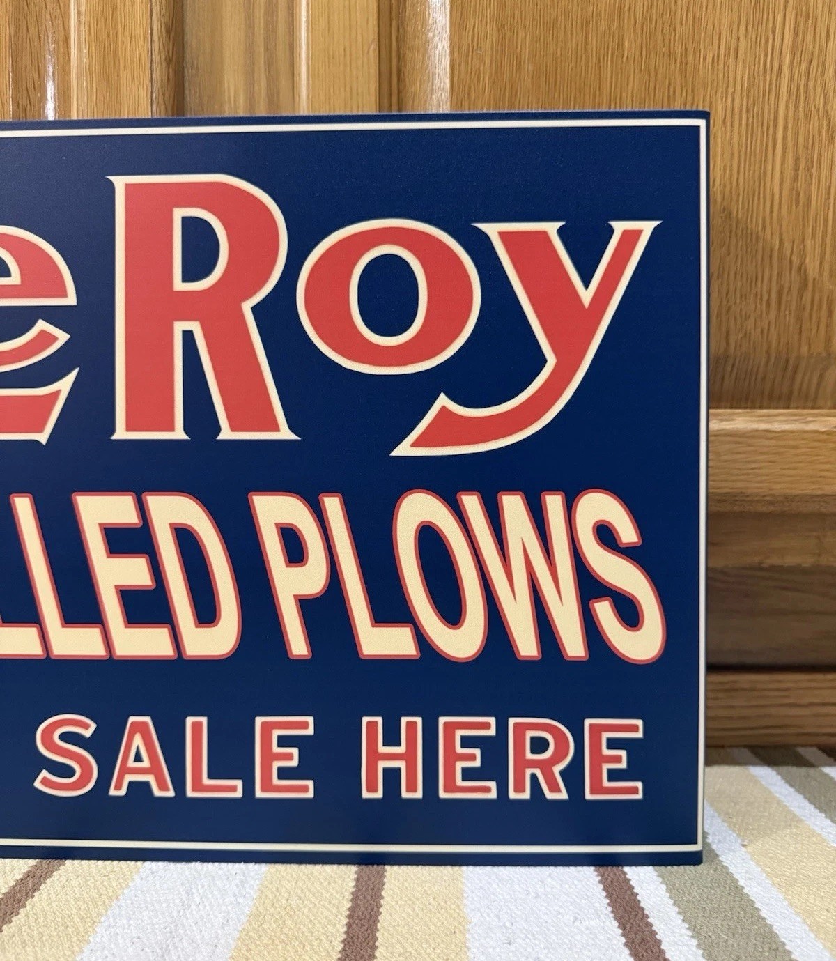 Le Roy Chilled Plows Sold Here Farm Tractor Vintage Style Wall Decor