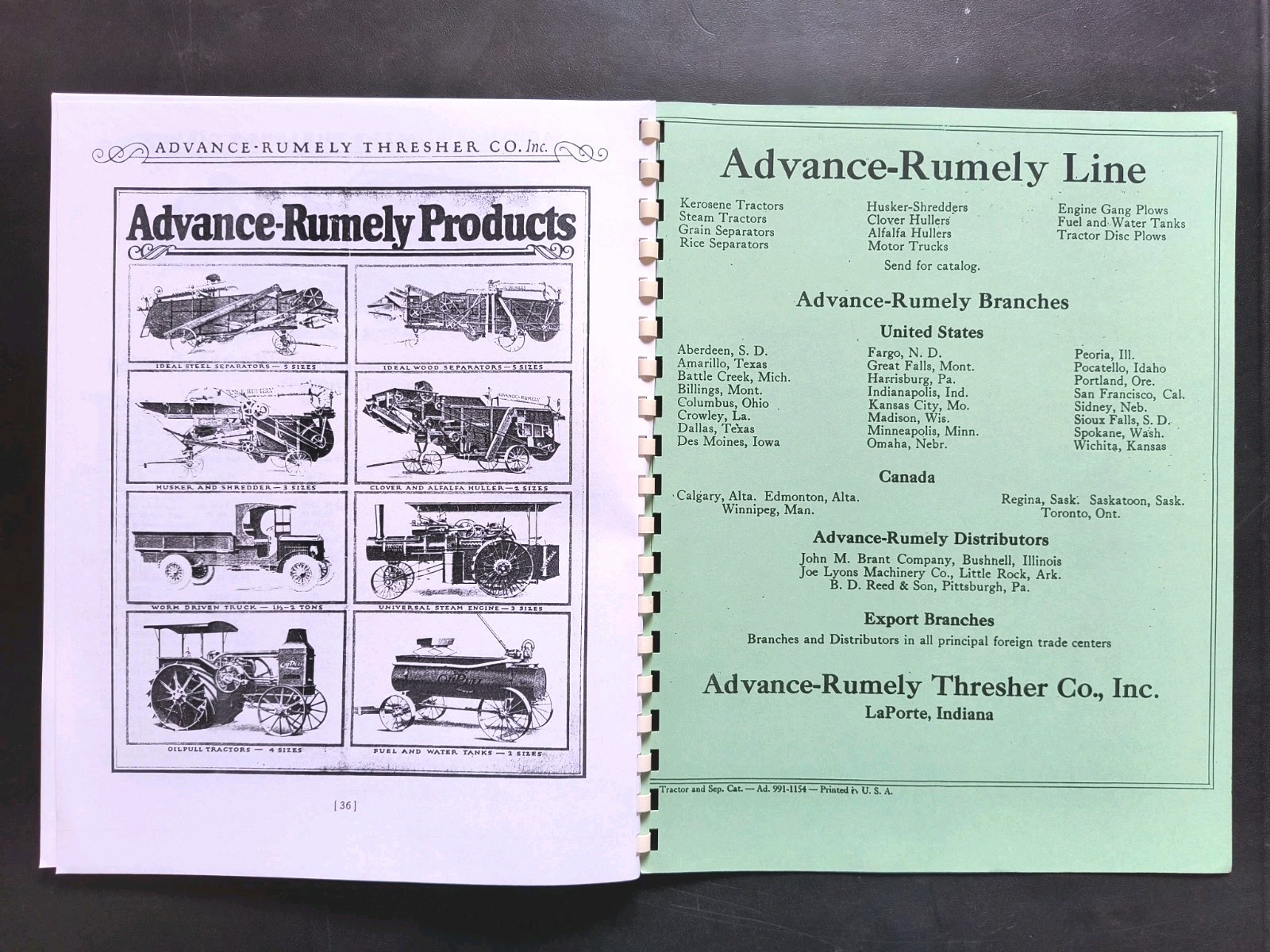 Rumley Oil Pull Tractor Dealer Brochure Owners Manual Print Advertising Reprint