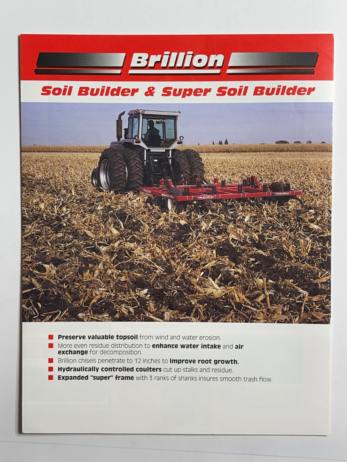 Brillion Soil Builder & Super Soil Builder Sales Brochure *Showroom Dealer Item*