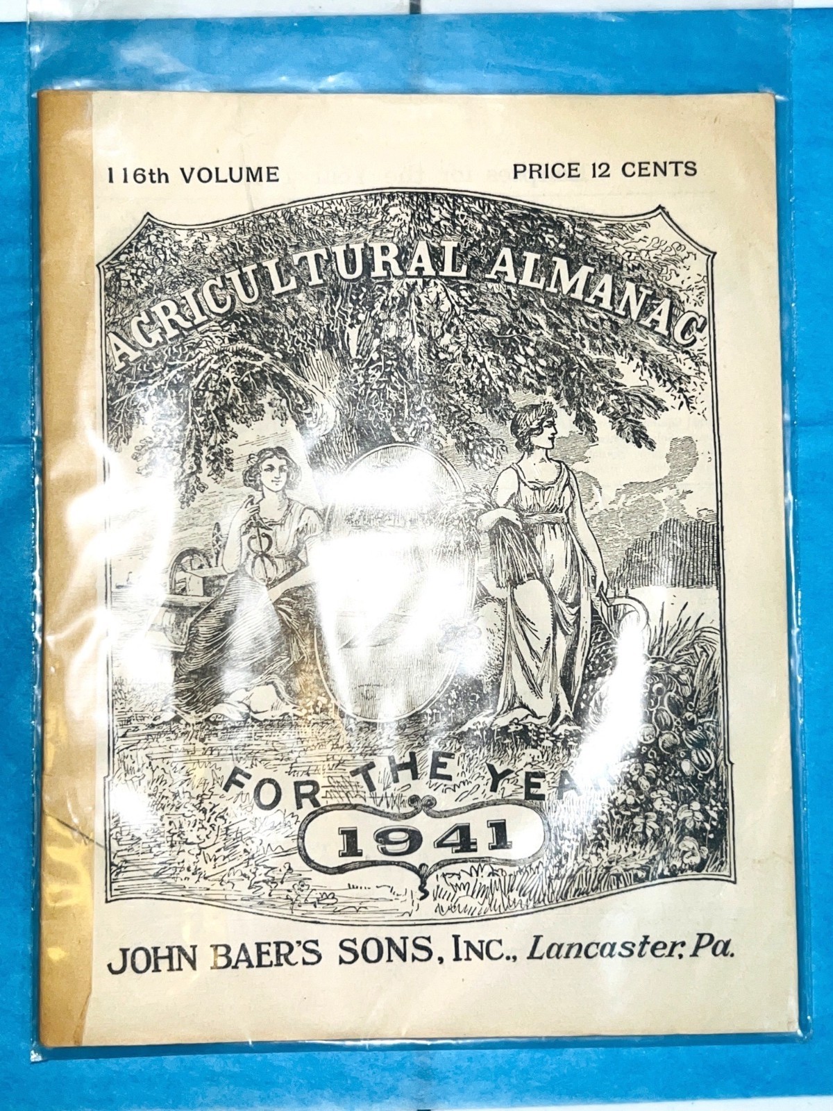 1941 Vintage 116th Volume Agricultural Almanac John Baers Sons Inc. Ephemra