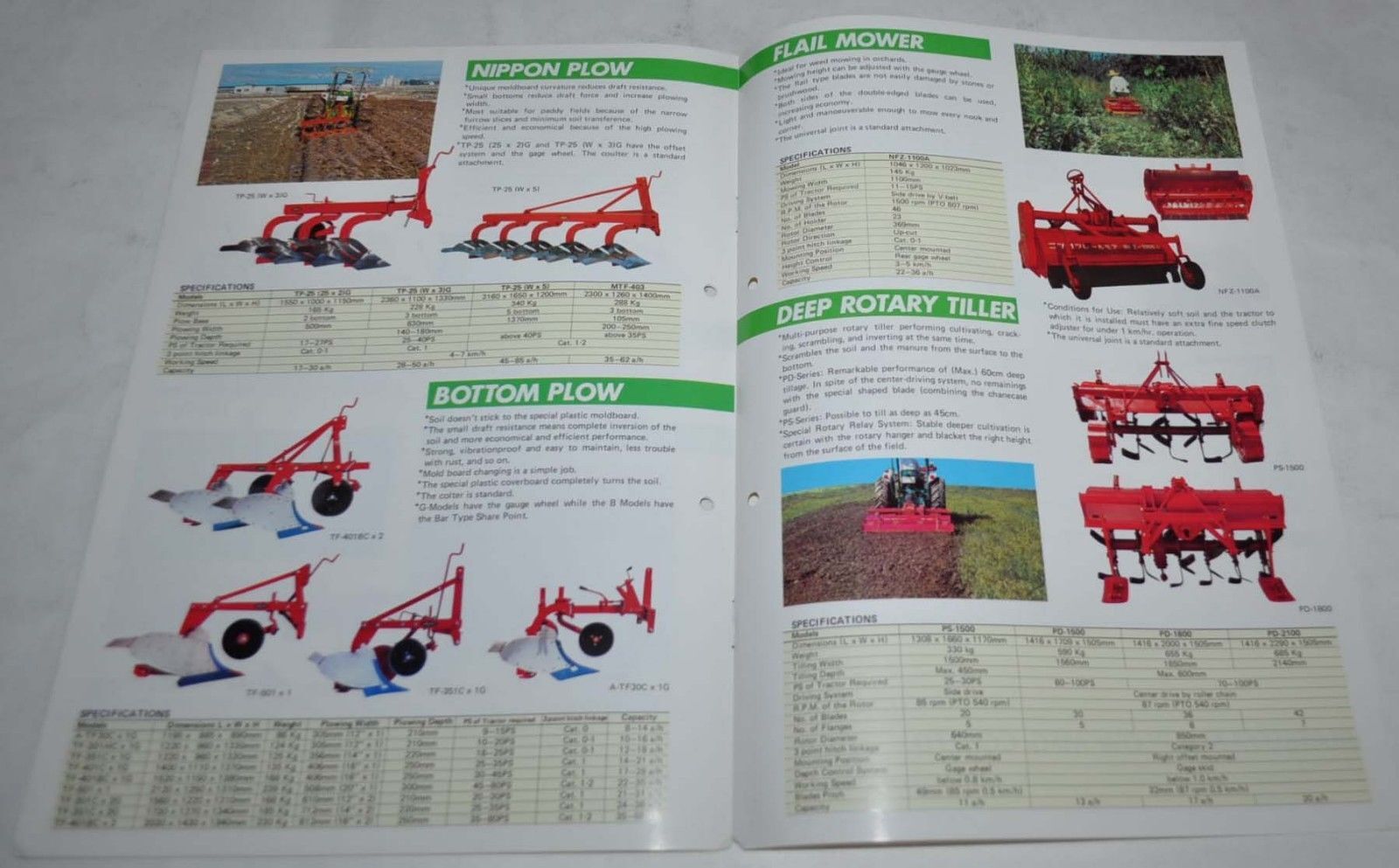 Niplo Matsuyama Plow Agriculture Japanese Brochure Prospekt