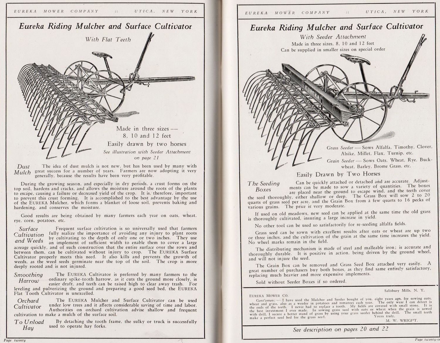 Eureka Mower Company Catalog No 16, 1923 AWESOME, Utica, NY