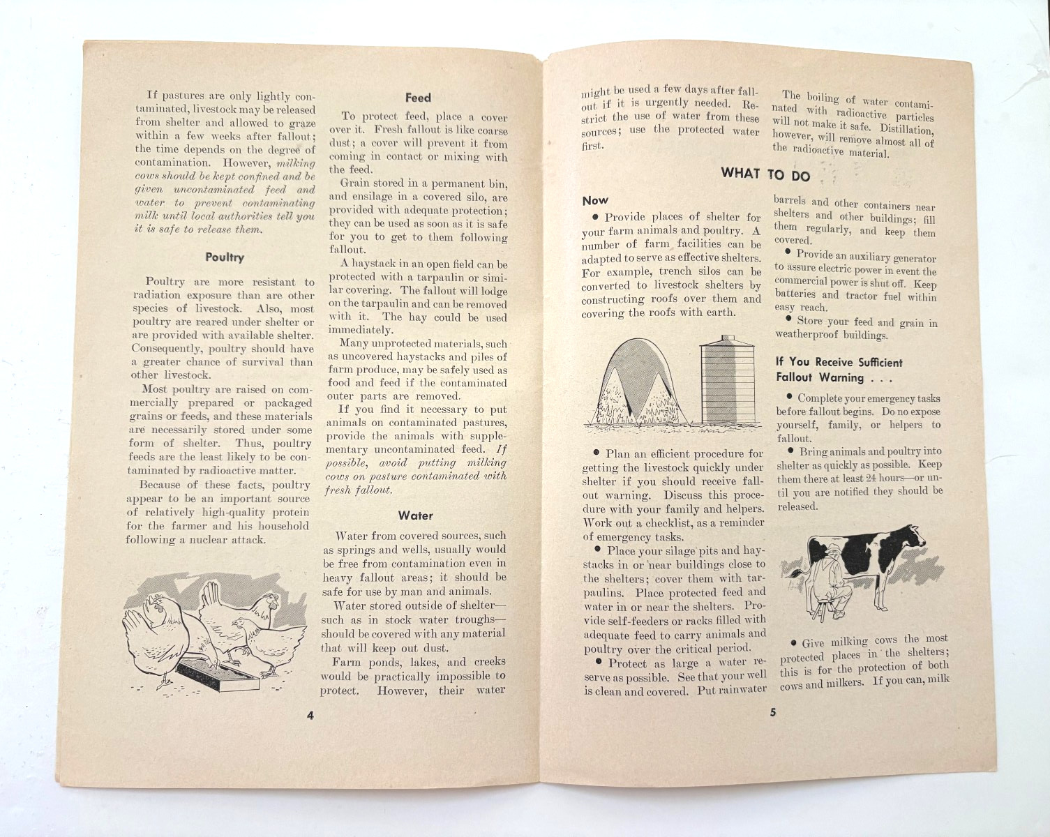 1962 U.S Dept. of Agriculture Pamphlet « Your Livestock Can Survive Fall Out » *