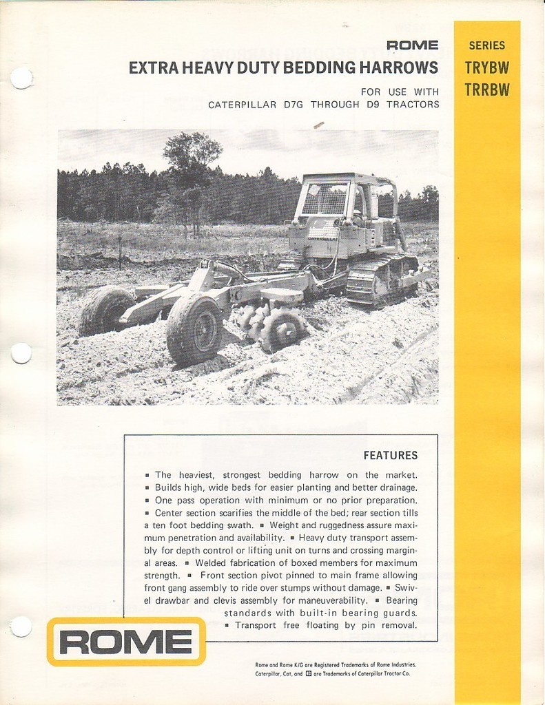 Farm Implement Brochure – Rome – TRYBW TRRBW – Extra HD Bedding Harrow 75 (F1175