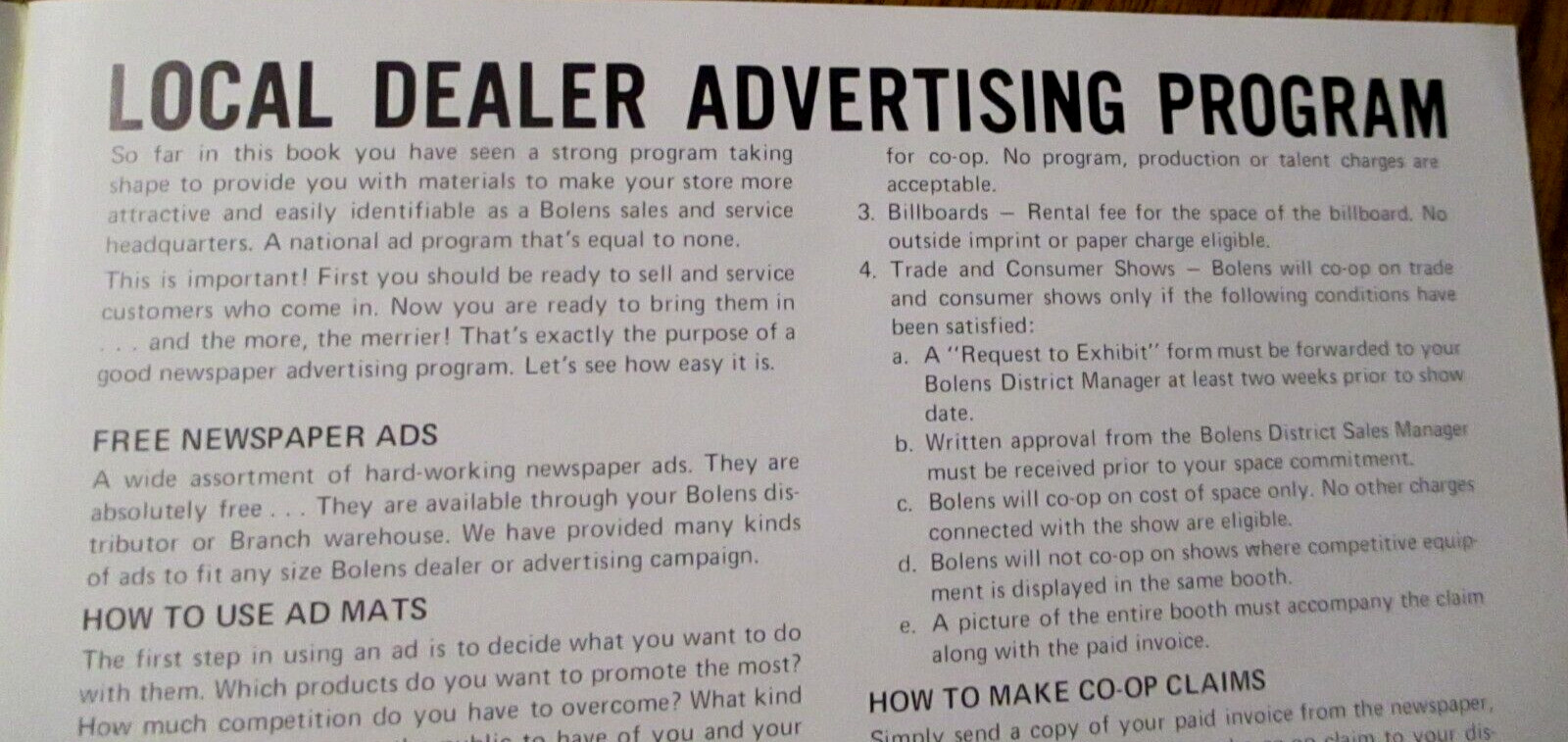 Bolens Lawn Garden Tractor & Attachments & Mowers Dealer Advertising Sales Guide