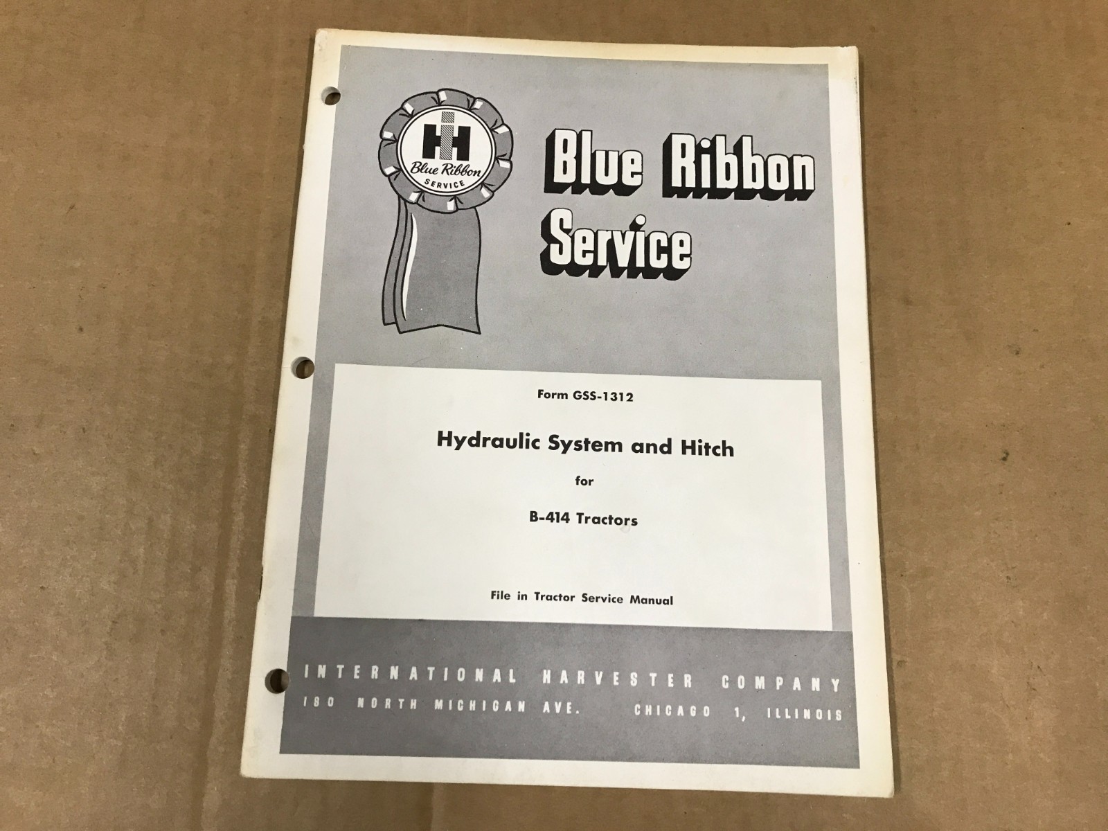 Vintage Blue Ribbon Service – Hydraulic System & Hitch For B-414 Tractors