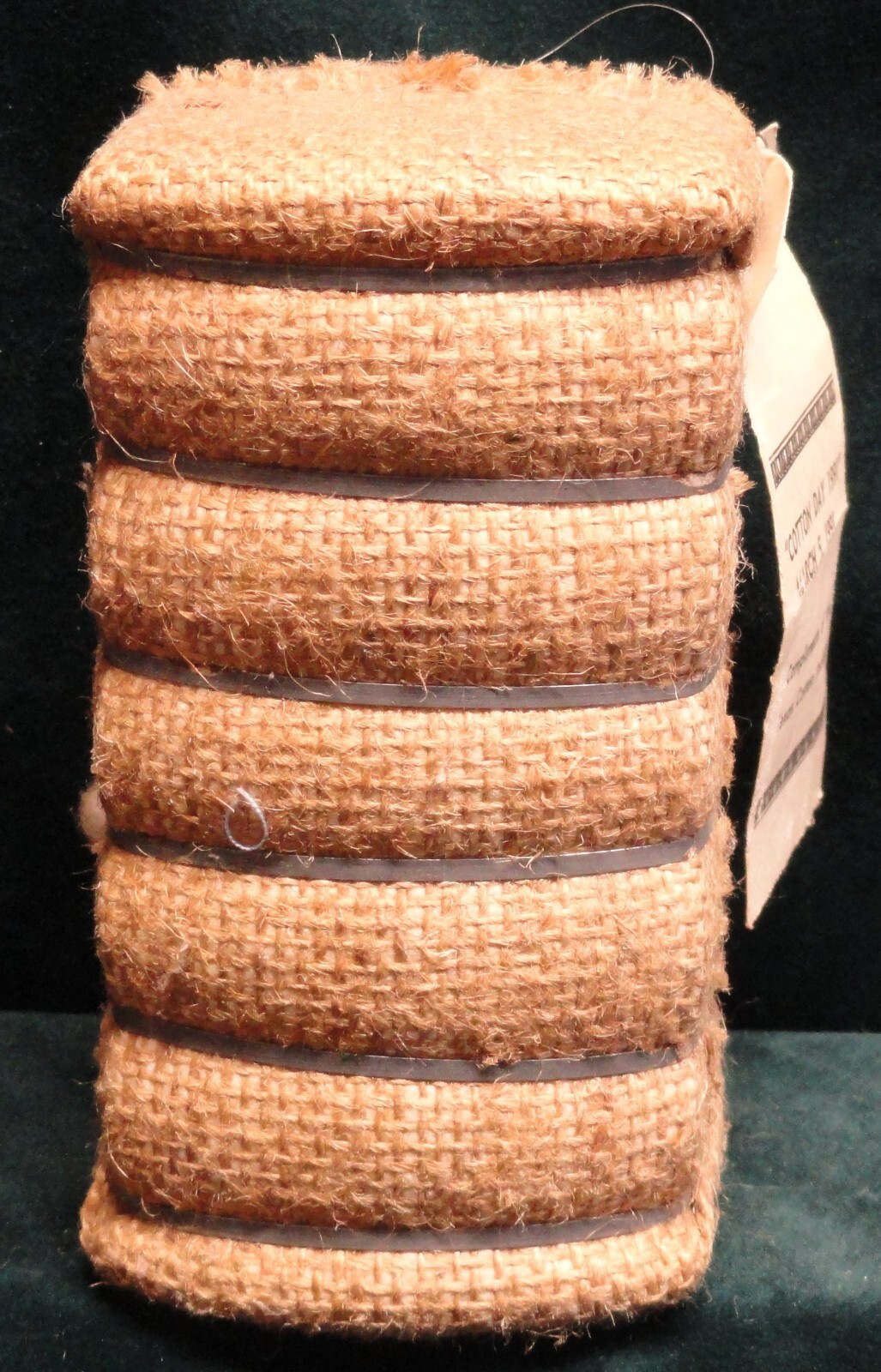 Vintage Miniature Souvenir « Cotton Day 1991 » Texas Cotton Bale — LOOK