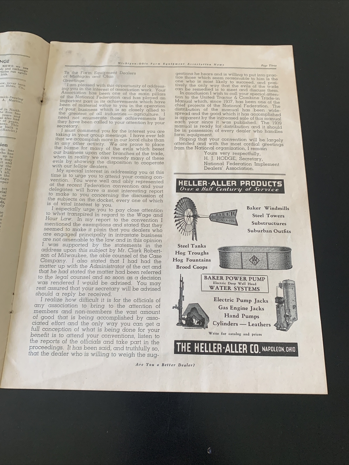 Rare – Michigan Farm Equipment Dealers 1938 Publication Newsletter – Great Ads