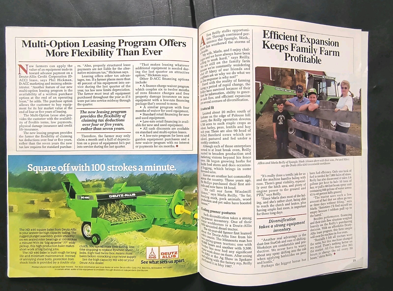 AGCO Allis Landhandler Magazine 1988 Rotary Combine Cover Tractor