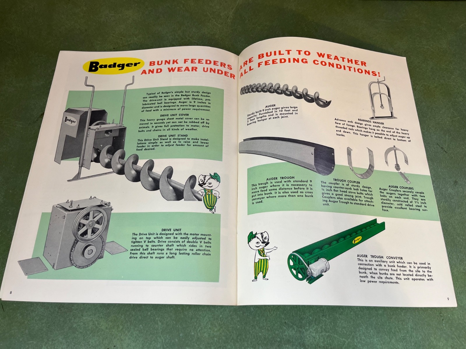 Original 1960&rsquo;s Badger Silo Unloader & Bunk Feeders Sales Brochure