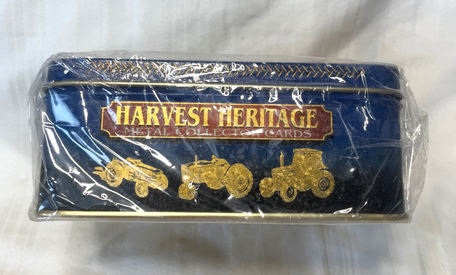 1995, ERTL 50th Ann., Harvest Heritage 6 Collector Cards In **UNOPENED** Tin