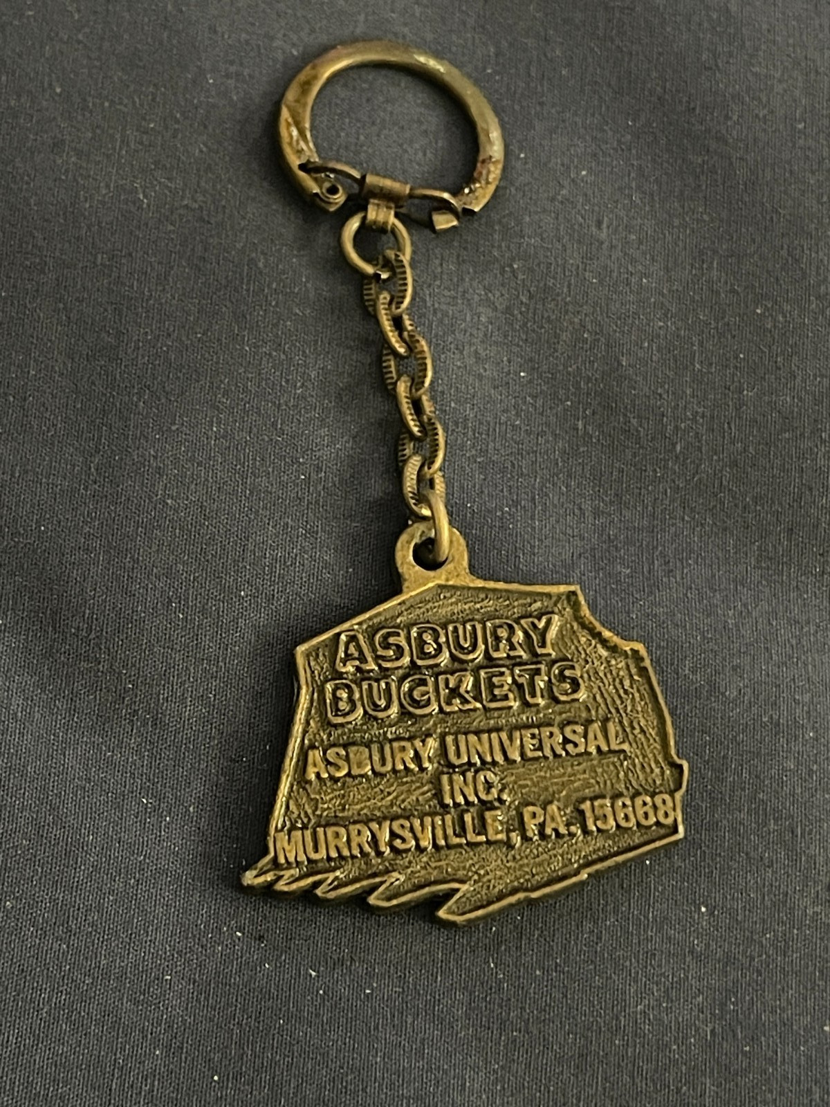 Asbury Buckets Key Ring Heavy Equipment Construction Keyring Key Chain