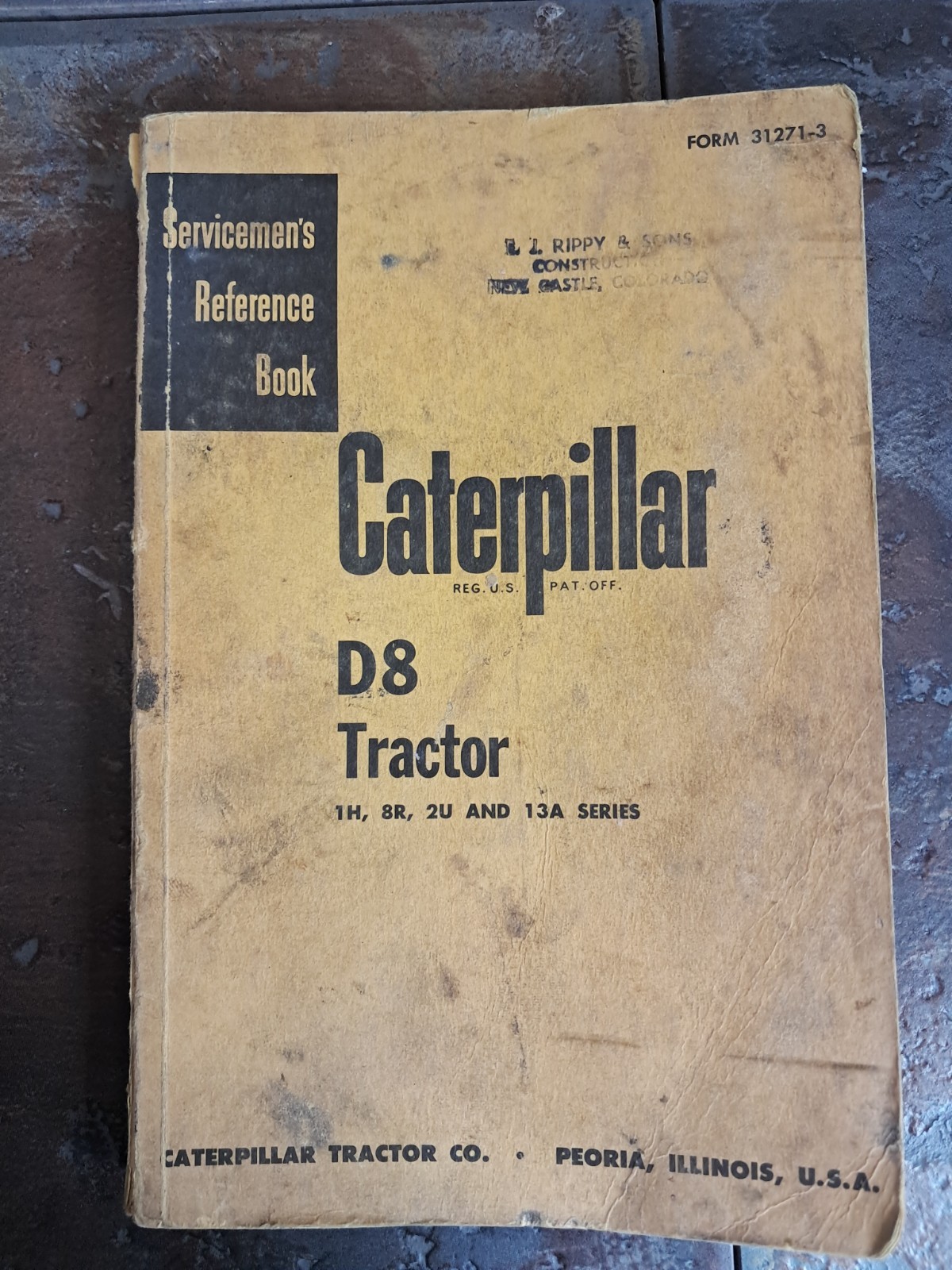Caterpillar Servicemen&rsquo;s Reference Book D8 1H 8R 13A Tractor Repair Manual Q30