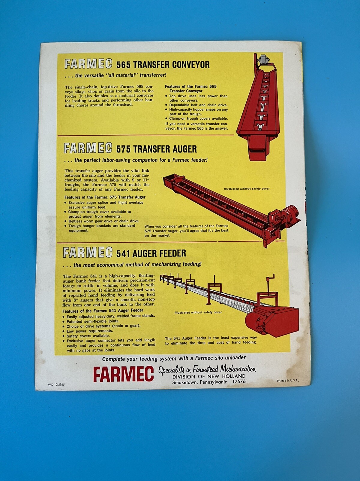 Vintage Farmec Feeding and Transfer System Buyers Guide.