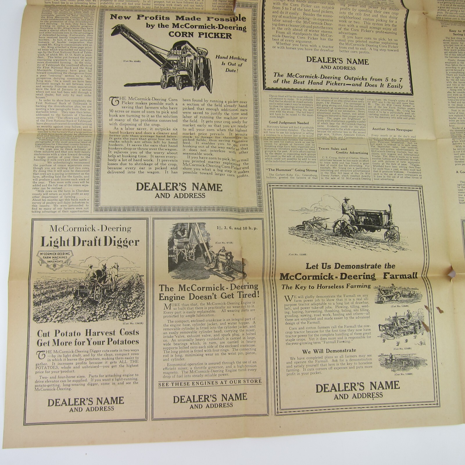 The Advertising Dealer McCormick-Deering Trade News 1927 Chicago IL Antique RARE