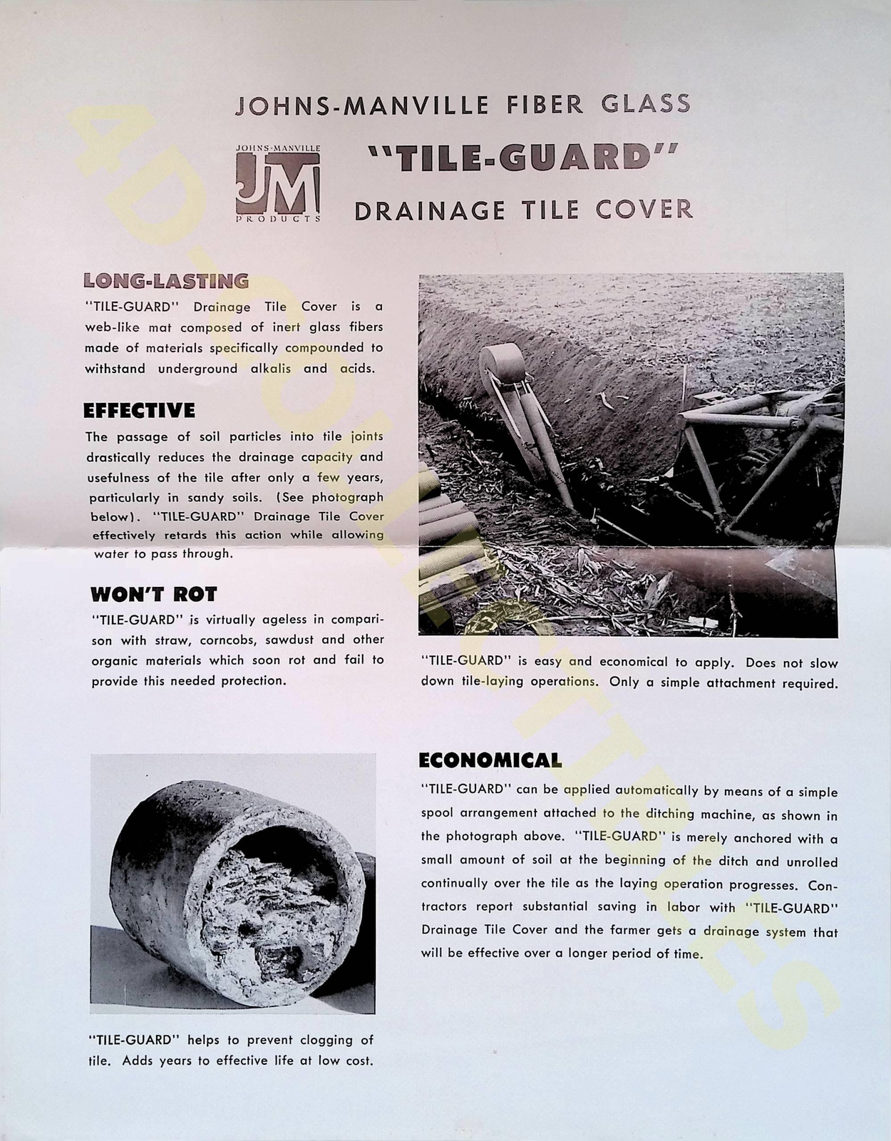 Vintage Johns Manville Tile Guard Brochure Advertising Ephemera