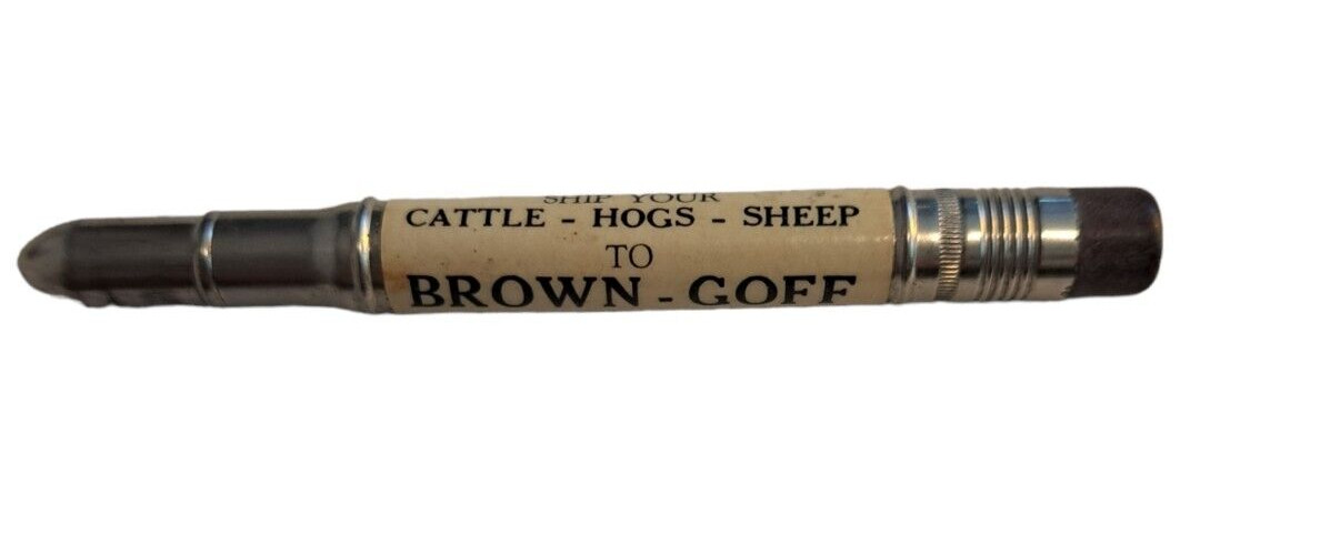 Brown Goff Livestock Commission Co Stock Yards Sioux City IA Bullet Pencil