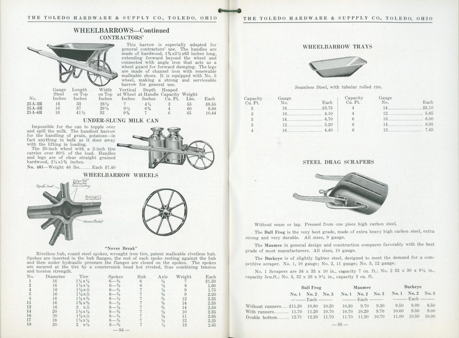 1936 Toledo Hardware & Supply Ohio Dealer Agriculture Trade Catalog Illustrated
