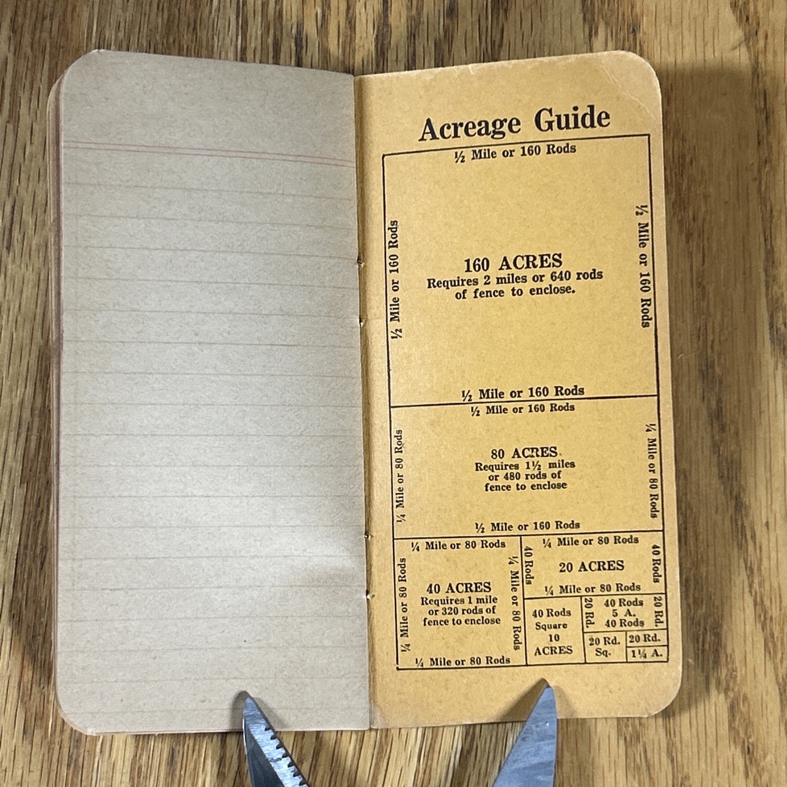 Vintage Red Brand Fence Advertising Notebook Nadeau MI Jean Lumber 1930s-1940s