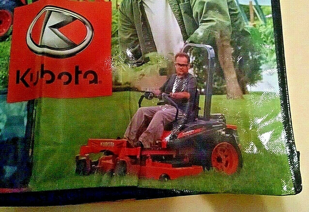 KUBOTA TRACTOR BAG SHOPPING TOTE HANDLES NEW LAWNMOWER LAWN MOWER GRASS CUTTER*