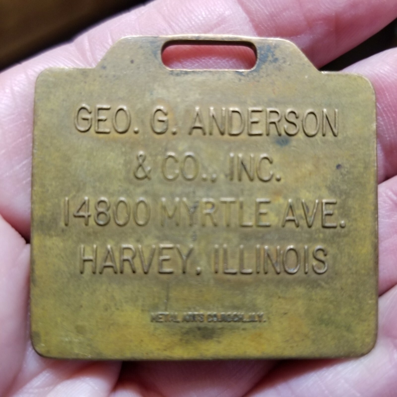 MICHIGAN Tractor Shovels Clark Equipment Watch Fob Geo. Anderson Harvey, IL
