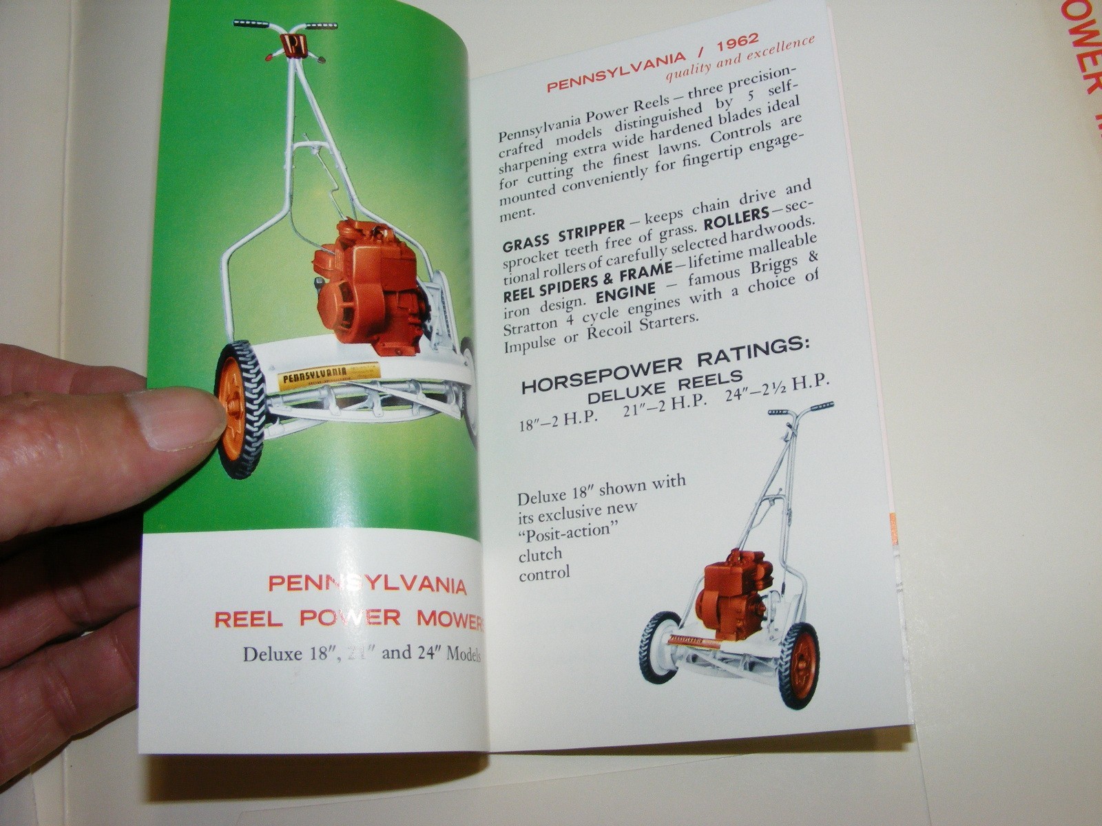 1962 Pennsylvania Mowers Advertising Folder , Sales Broshures Catalog NICE COND