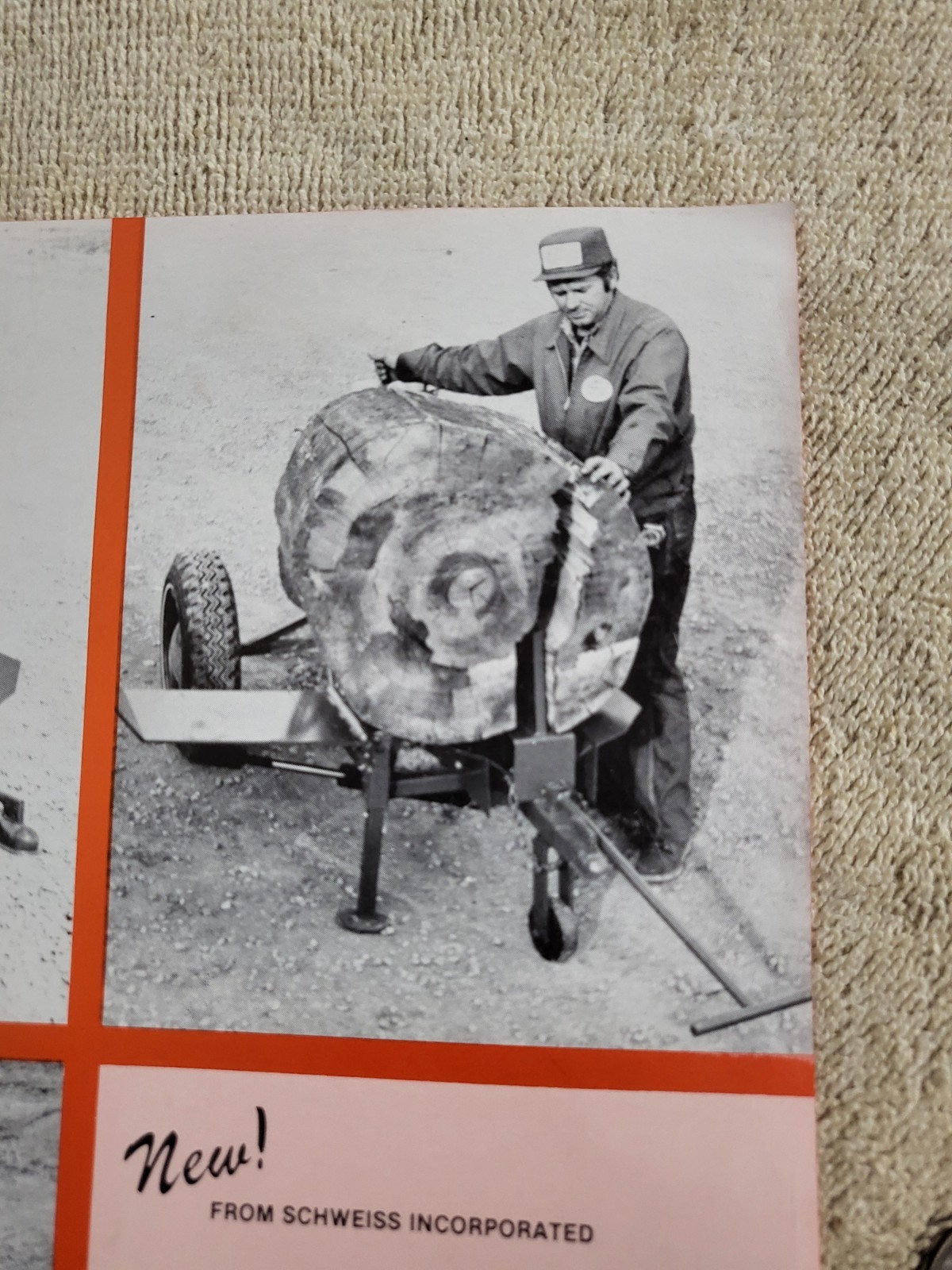 Vintage 1970s SCHWEISS SALES BROCHURE Wood Log Splitter Tractor Can Crusher
